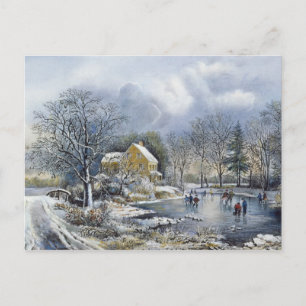 Ouderwetse Kerstkaart Feestdagenkaart