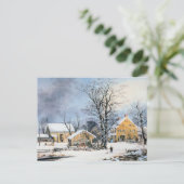 Ouderwetse Kerstkaart Feestdagenkaart (Staand voorkant)