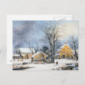 Ouderwetse Kerstkaart Feestdagenkaart (Voorkant / Achterkant)