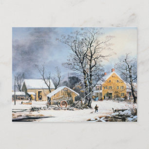 Ouderwetse Kerstkaart Feestdagenkaart