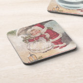 Ouderwetse kerstkus onderzetter (Linkerzijde)