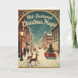 Ouderwetse Kerstmagie; Kerstgroet Kaart