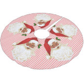 Ouderwetse Kerstman Gestreepte Polyester Geborstel Kerstboom Rok (Gekanteld)