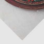 Ouderwetse Kerstman in Decoratief Lijst Decoupage Tissuepapier (Detail)