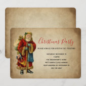 Ouderwetse Kerstman Kerstfeest Kaart (Voorkant / Achterkant)