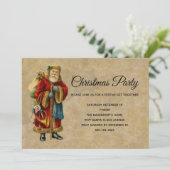 Ouderwetse Kerstman Kerstfeest Kaart (Staand voorkant)