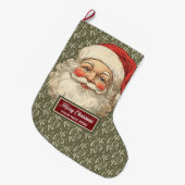 Ouderwetse Kerstman Kerstkous Chic Grote Kerstsok (Voorkant (Hangend))