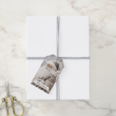 Ouderwetse Kerstman Prettig Kerstfeest Cadeaulabel (Met Touw)