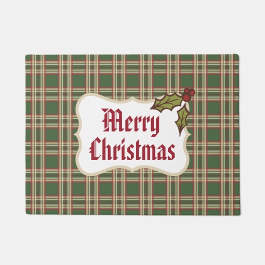 Ouderwetse Kerstmat  Deurmat (Voorkant)