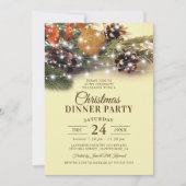 Ouderwetse Kerstmis Dinerfeest Kaart (Voorkant)