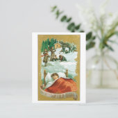 Ouderwetse Kerstmis, Droom Feestdagenkaart (Staand voorkant)