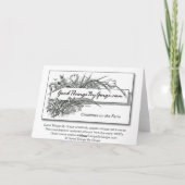 Ouderwetse Kerstmis op het Boerderij Feestdagen Kaart (Achterkant)