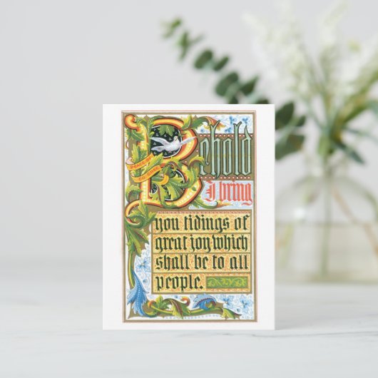 Ouderwetse Kerstmis, Oud type Feestdagenkaart (Staand voorkant)