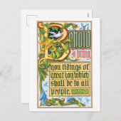 Ouderwetse Kerstmis, Oud type Feestdagenkaart (Voorkant / Achterkant)