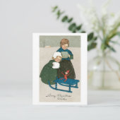 Ouderwetse Kerstmis, Zusters Feestdagenkaart (Staand voorkant)