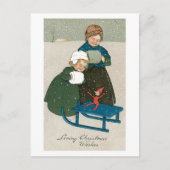 Ouderwetse Kerstmis, Zusters Feestdagenkaart (Voorkant)