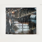 Ouderwetse Kerstmisscène Muurkunst Wandkleed (Voorkant (horizontaal))