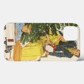 Ouderwetse kerstochtend, familie die cadeaus openm Case-Mate iPhone case (Achterkant (horizontaal))
