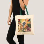 Ouderwetse kerstochtend, kinderen met cadeaus tote bag (Voorkant (product))