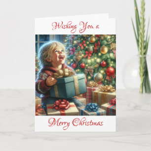 Ouderwetse kerstochtend nostalgie kaart