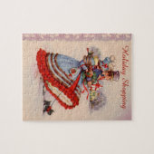 Ouderwetse kerstpuzzel legpuzzel (Horizontaal)