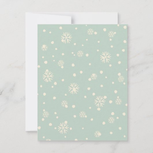 Ouderwetse kerstslee kaart (Achterkant)