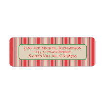 Ouderwetse kerststreep  roze & rood