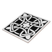 Ouderwetse klassieke traditionele zwart-wit afbeel tegeltje (Zijkant)