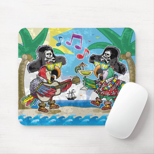 , ouderwetse, kleurrijke Muismat van Parrots!! (Met muis)