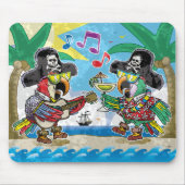 , ouderwetse, kleurrijke Muismat van Parrots!! (Voorkant)