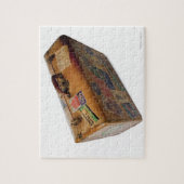 ouderwetse koffer met stickers legpuzzel (Verticaal)