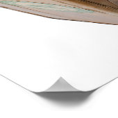 ouderwetse koffer met stickers poster (Hoek)