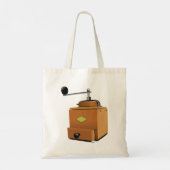 Ouderwetse koffiemolen tote bag (Achterkant)