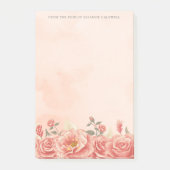 Ouderwetse koraal Rozen gepersonaliseerd Post-it® Notes (Voorkant)
