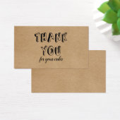 Ouderwetse Kraft Bedankt voor uw bestelling Visitekaartje (Bureau)