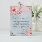 Ouderwetse Landelijke Bloemige & Elegante Bedankka Bedankkaart (Staand voorkant)