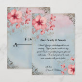 Ouderwetse Landelijke Bloemige & Elegante Bedankka Bedankkaart (Voorkant / Achterkant)