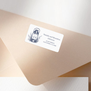 Ouderwetse Landelijke Charme Baby Shower Adreslabe Etiket