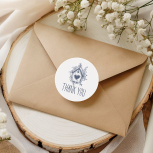 Ouderwetse Landelijke Charme Baby Shower Bedankt Ronde Sticker