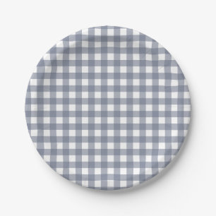 Ouderwetse landelijke charme geruite babyshowerfee papieren bordje