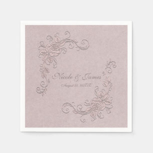 Ouderwetse Landelijke Glamour Elegante Roze Hoek B Servetten