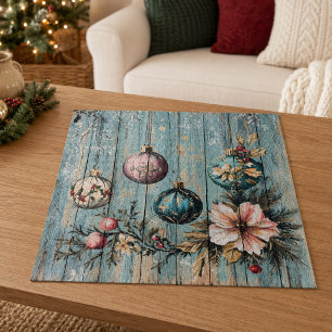 Ouderwetse landelijke Kerstmis Rustieke boerderij Legpuzzel