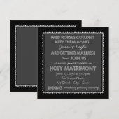 Ouderwetse Landelijke Krijtbord Huwelijk Kaart (Voorkant / Achterkant)