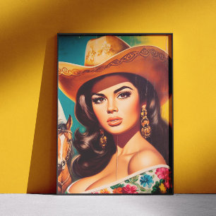 Ouderwetse landelijke pin-up poster