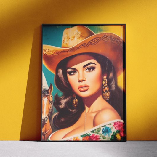 Ouderwetse landelijke pin-up poster