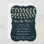 Ouderwetse Landelijke Snoerlichtjes Save the Date (Voorkant)