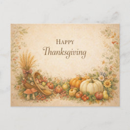 Ouderwetse Landelijke Thanksgiving Hoorn des Overv Feestdagenkaart