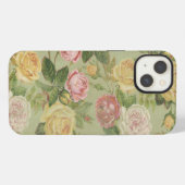 Ouderwetse landelijke verweerde bloemen iPhone hoesje (Achterkant horizontaal)