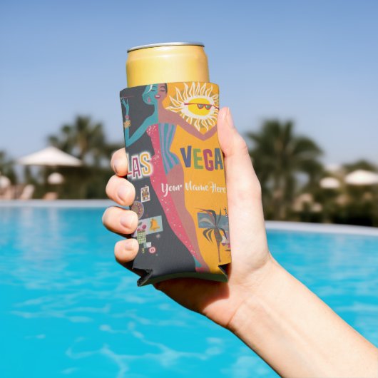 Ouderwetse Las Vegas Meisjesweekend Feestje Seltzer Blikjeskoeler (Insitu Zwembad)