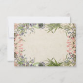 Ouderwetse Lente Bloemige Elegante Script Bruids B Kaart (Achterkant)